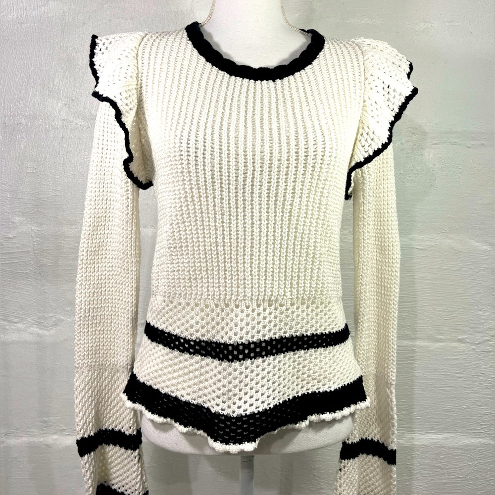 FATE RUFFLE DETAIL PULLOVER SWEATER (285)